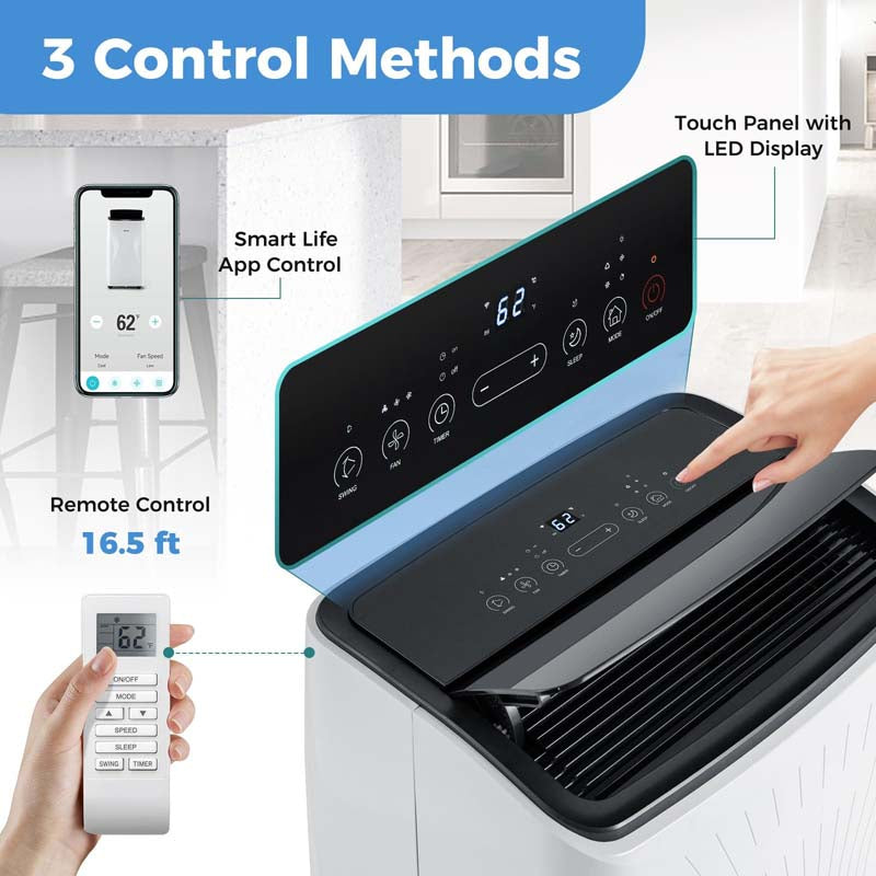 Eletriclife AU 12000 BTU 5-in-1 WiFi Enabled Portable Air Conditioner with Heat