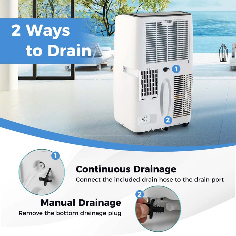 Eletriclife AU 12000 BTU 5-in-1 WiFi Enabled Portable Air Conditioner with Heat