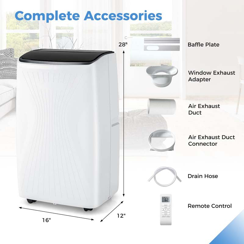 Eletriclife AU 12000 BTU 5-in-1 WiFi Enabled Portable Air Conditioner with Heat