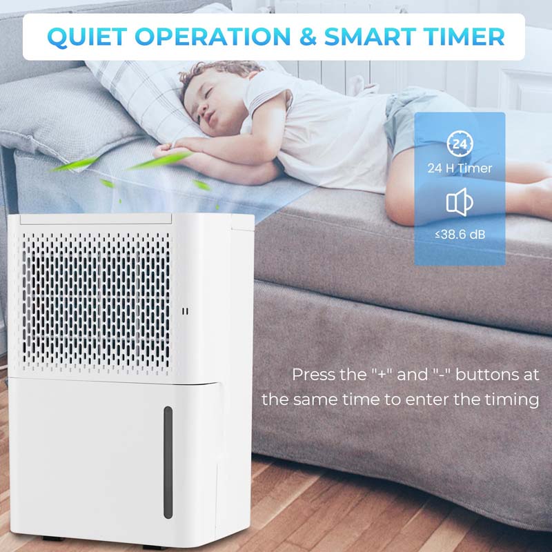 Eletriclife AU 2000 Sq. Ft 32 Pint/Day Portable Dehumidifier with Drain Hose