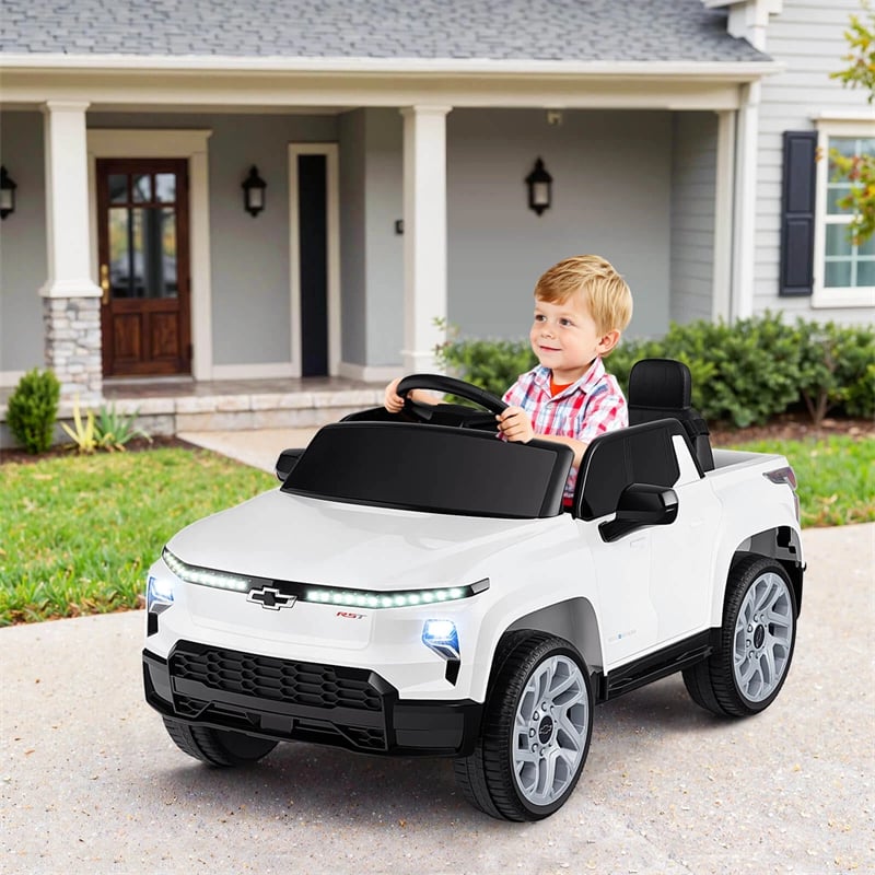 Eletriclife AU 12V Ride-On Car, Licensed Chevrolet Ride On Truck Kids Electric Vehicle with Remote Control, Storage & Spring Suspension for Ages 3+