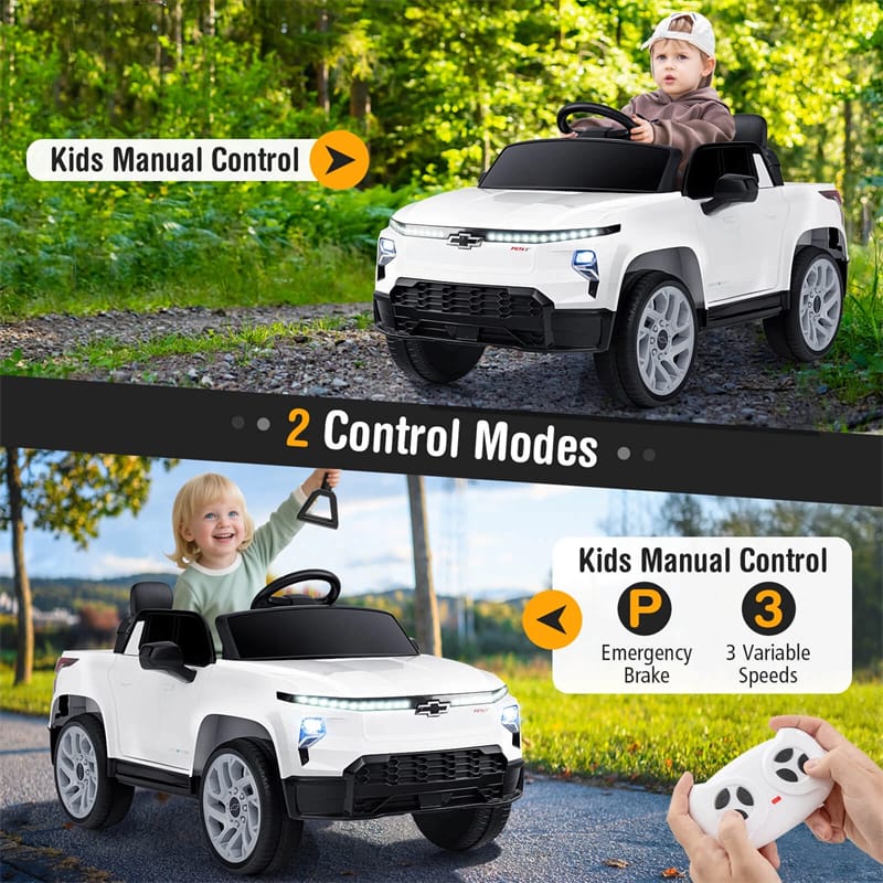 Eletriclife AU 12V Ride-On Car, Licensed Chevrolet Ride On Truck Kids Electric Vehicle with Remote Control, Storage & Spring Suspension for Ages 3+