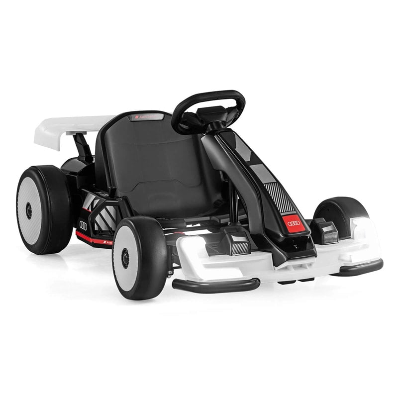 Eletriclife AU 24V Kids Go Kart, Licensed Audi Adjustable Ride on Racing Toy with Drift & Sport Modes, 2x150W Motors Speed for Children Ages 6+