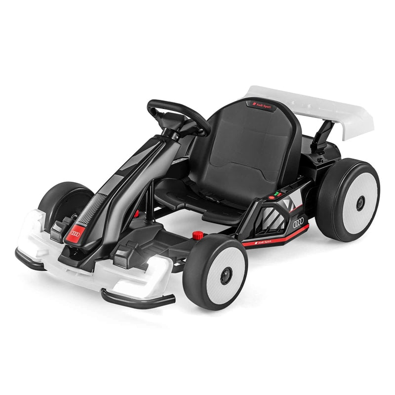 Eletriclife AU 24V Kids Go Kart, Licensed Audi Adjustable Ride on Racing Toy with Drift & Sport Modes, 2x150W Motors Speed for Children Ages 6+